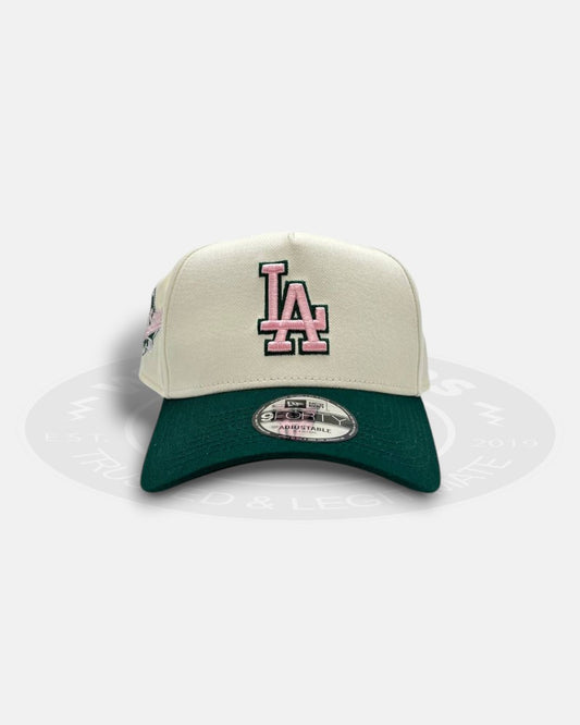 Los Angeles Dodgers 1988 World Series Two Tone Chrome Dark Green A-Frame 9Forty Snapback Hat