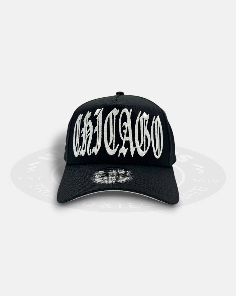 Chicago White Sox Oversized Gothic Script A-Frame 9Forty Snapback Hat
