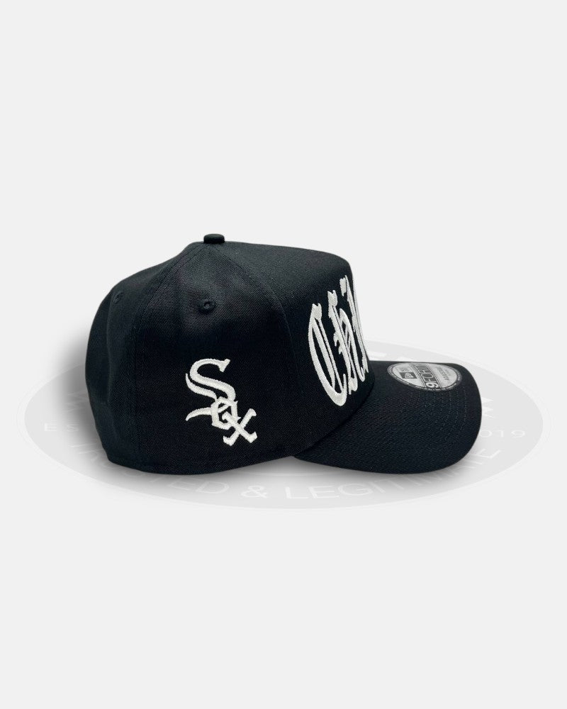 Chicago White Sox Oversized Gothic Script A-Frame 9Forty Snapback Hat
