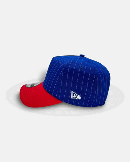 Chicago Cubs Pinstripe Two Tone Blue Red A-Frame 9Forty Snapback Hat