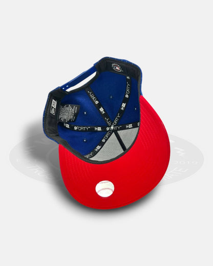 Chicago Cubs Pinstripe Two Tone Blue Red A-Frame 9Forty Snapback Hat