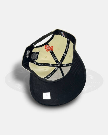 Miami Heat Flame Two Tone Chrome Black A-Frame 9Forty Snapback Hat