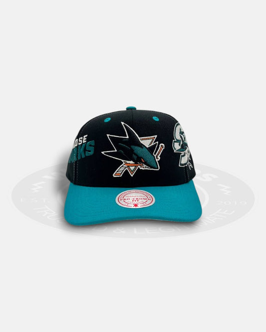 San Jose Sharks Over Bite Pro Crown Snapback Hat