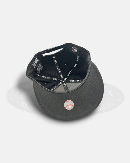 Pittsburgh Pirates Black White High Profile Pre Curved 9Fifty Snapback Hat