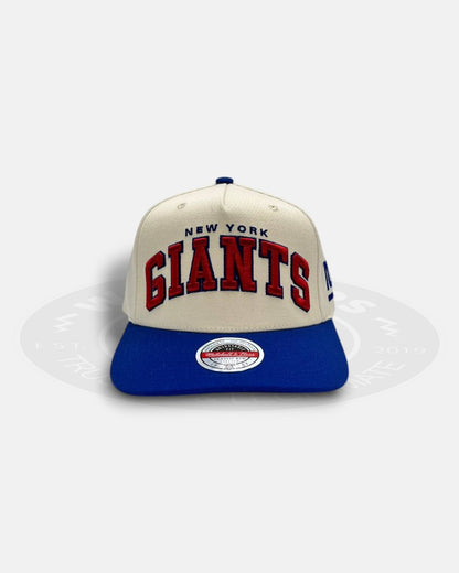 New York Giants Team Script Two Tone Blue/Off White Adjustable Fit Snapback Hat