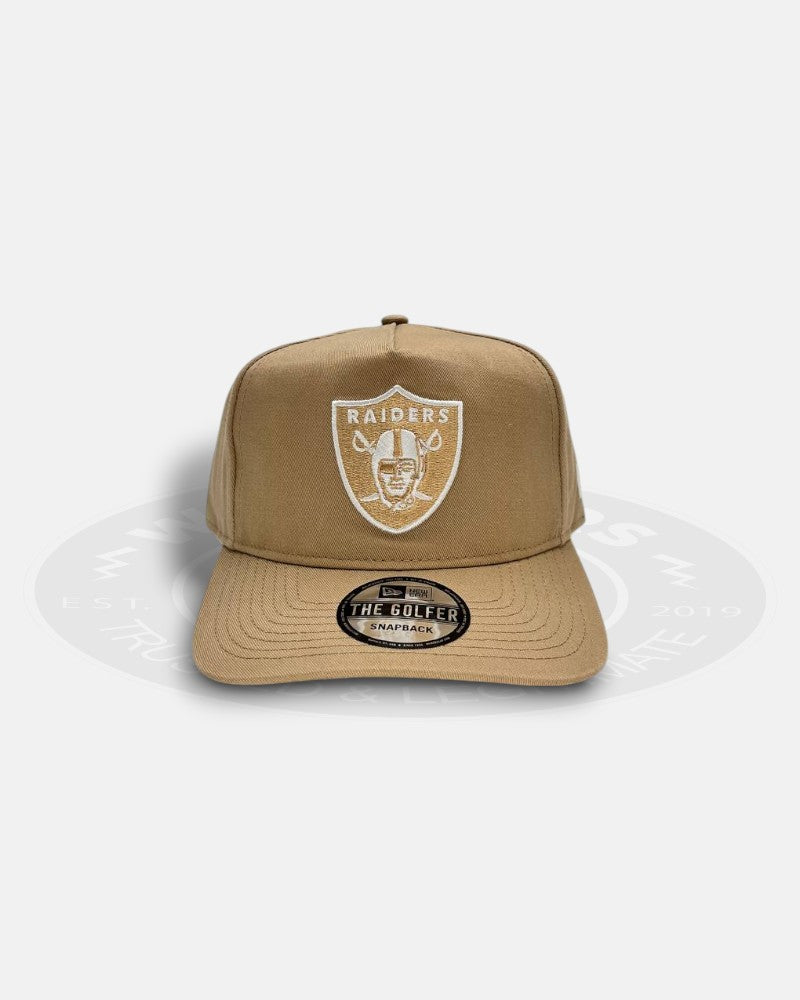 New Era Las Vegas Raiders Tumbleweed White The Golfer Snapback Hat