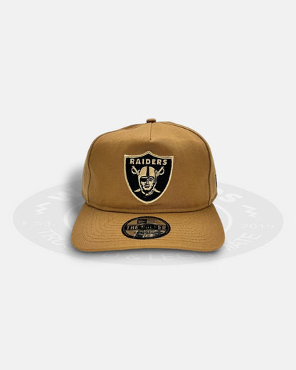 Los Angeles Raiders Logo The Golfer Wheat Snapback Hat