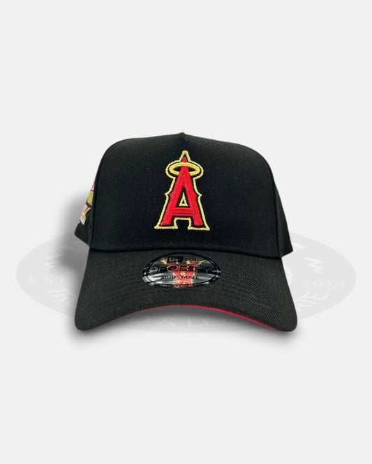 Los Angeles Angels 2002 World Champions 20th Anniversary Chrome Black 9Forty A-Frame Snapback Hat