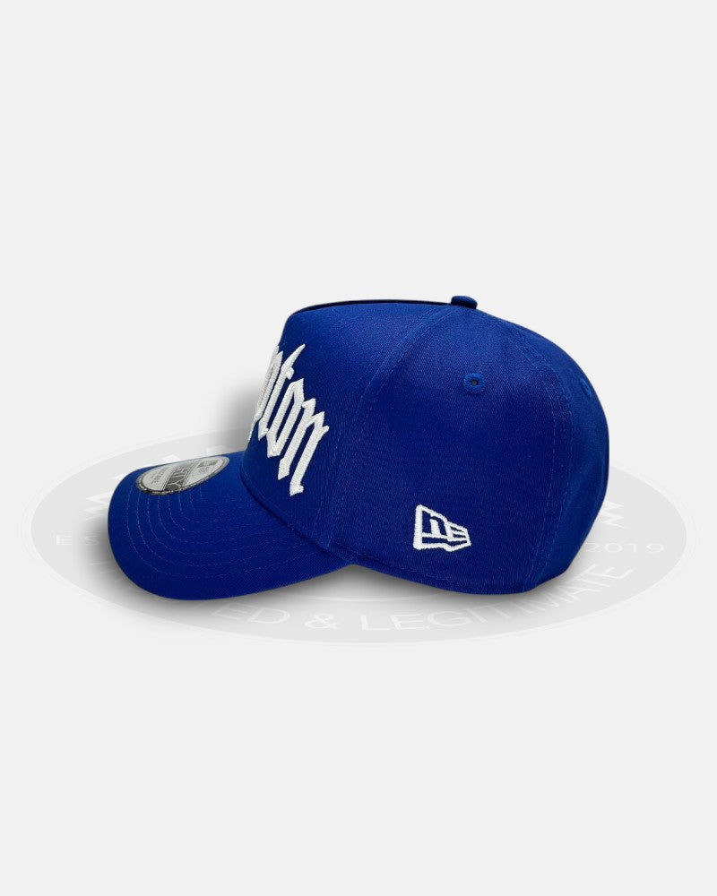 Compton Logo Chrome Blue 9Forty A-Frame Snapback Hat