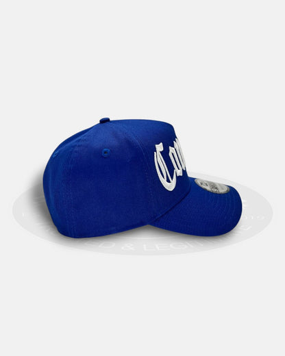 Compton Logo Chrome Blue 9Forty A-Frame Snapback Hat