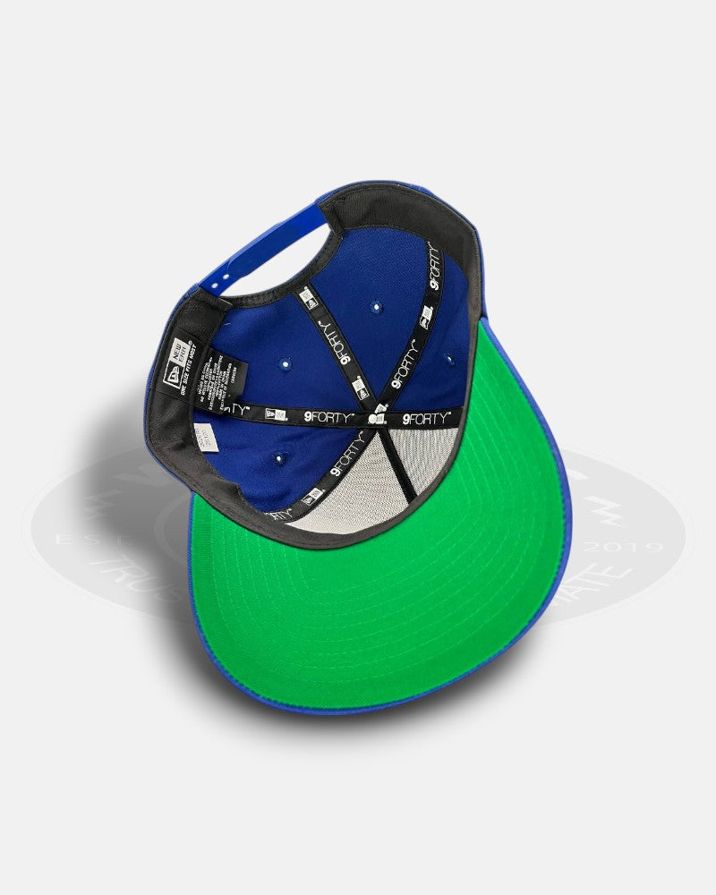 Compton Logo Chrome Blue 9Forty A-Frame Snapback Hat