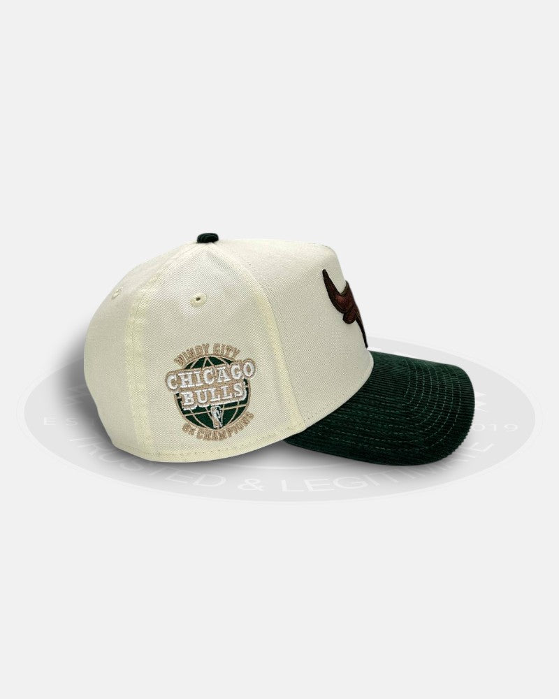 Chicago Bulls Windy City 6x Championships Corduroy Visor 9Forty A-Frame Snapback Hat