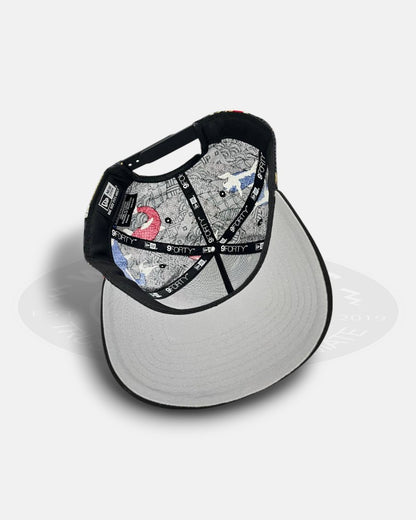 Mexican Baseball League Overall Koi Design Mexican Flag Side Patch 9Forty A-Frame Snapback Hat