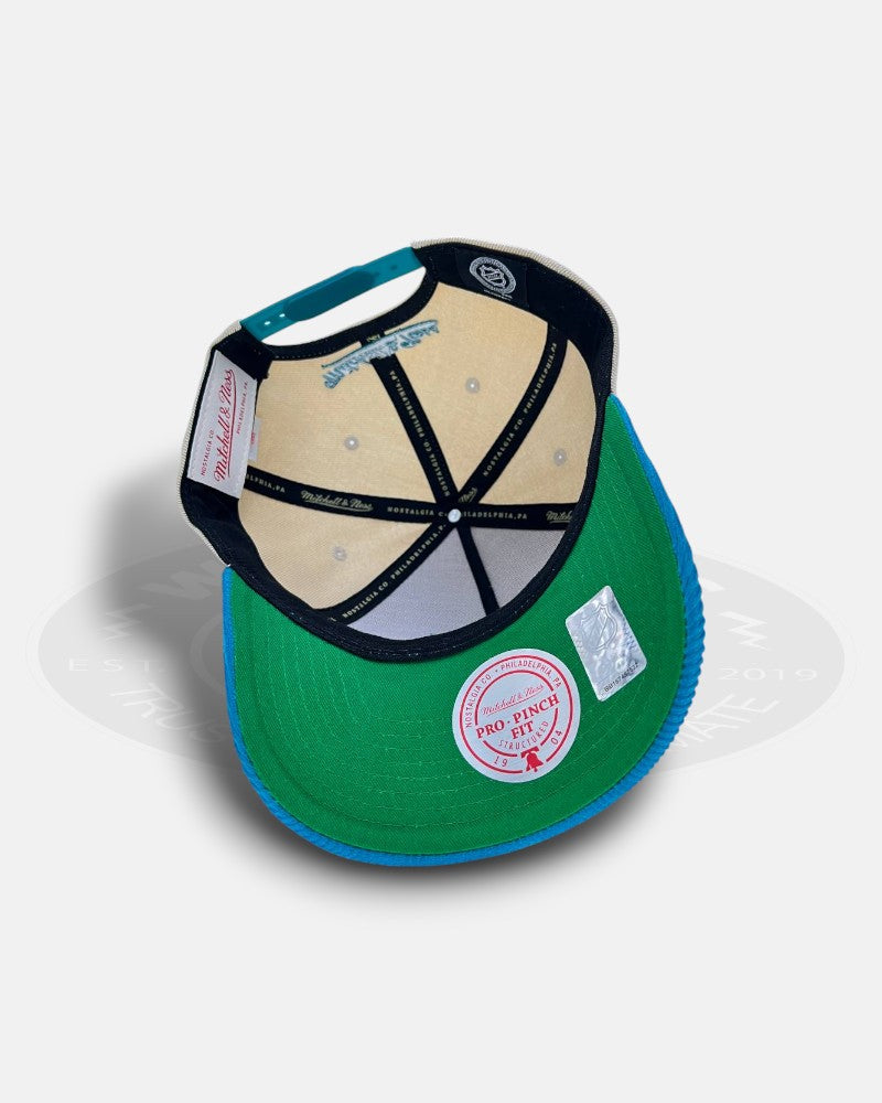 San Jose Sharks Corduroy Brim Two Tone Pro Pinch Fit Snapback Hat