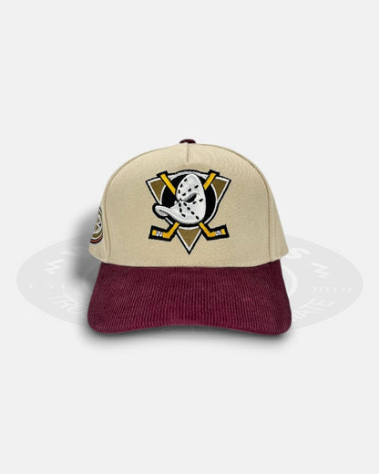 Anaheim Ducks Corduroy Brim Two Tone Pro Pinch Fit Snapback Hat