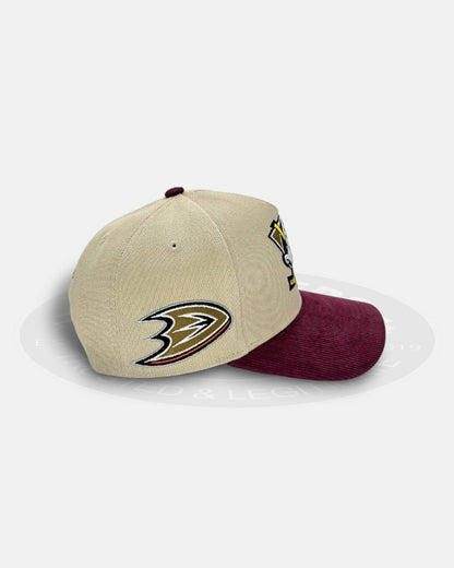 Anaheim Ducks Corduroy Brim Two Tone Pro Pinch Fit Snapback Hat