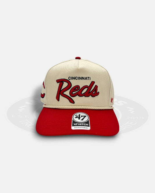 Cincinnati Reds Script Rope 47 Hitch Adjustable Snapback Hat