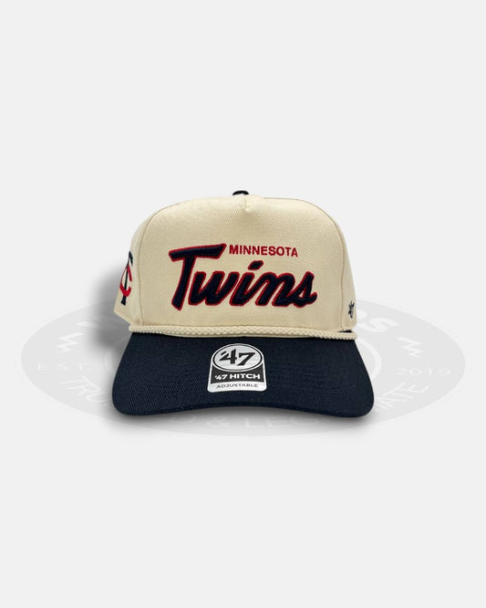 Minnesota Twins Script Rope 47 Hitch Adjustable Snapback Hat