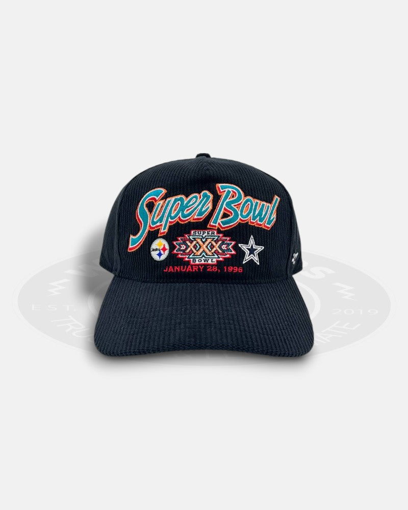 Pittsburgh Steelers vs Dallas Cowboys Super Bowl Corduroy 47 Hitch Adjustable Snapback Hat
