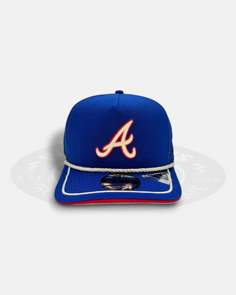 Atlanta Braves Rope Trucker 9Fifty A-Frame Snapback Hat
