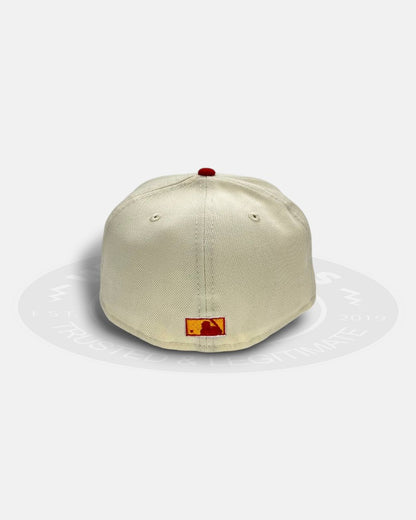 Atlanta Braves 150 1st Anniversary 2021  Two Tone Red 59Fifty Fitted Hat