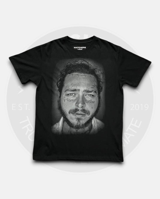 Post Malone Black and White Portrait T-Shirt