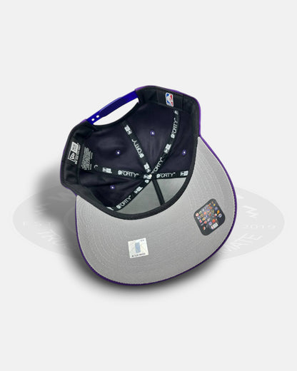 Los Angeles Lakers Satin Official Team Color 9FORTY A-Frame Snapback Hat