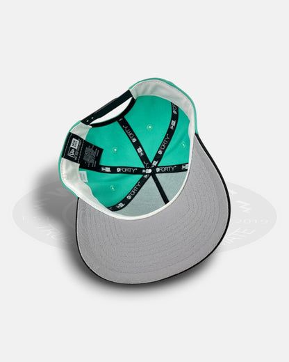 Mexico National Baseball Team Silver Teal 9FORTY A-Frame Snapback Hat