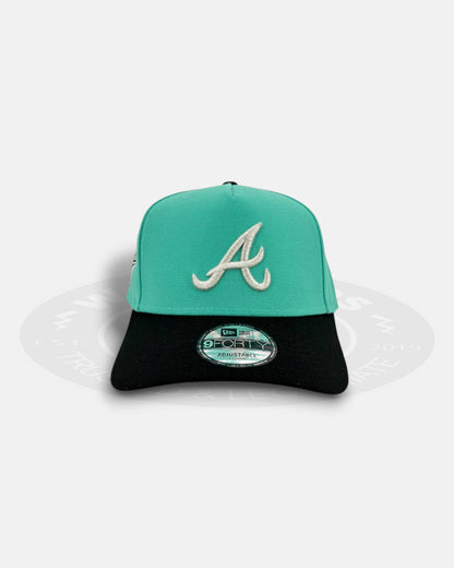 Atlanta Braves Silver Teal 9FORTY A-Frame Snapback Hat