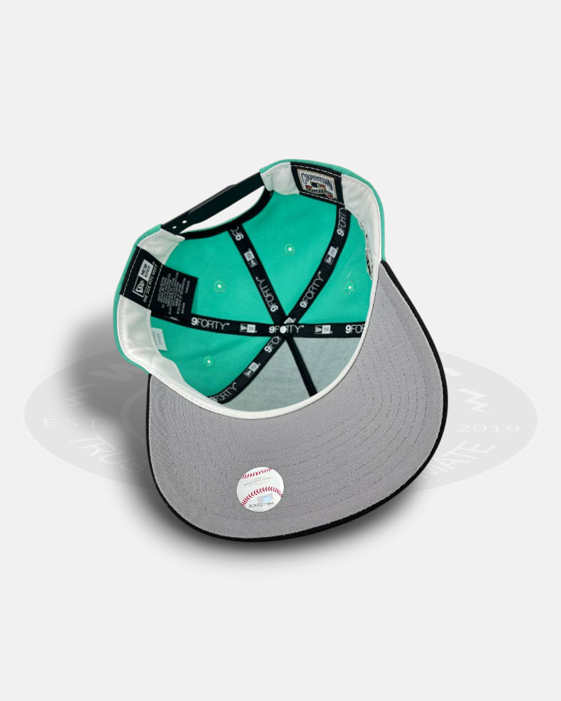 Atlanta Braves Silver Teal 9FORTY A-Frame Snapback Hat
