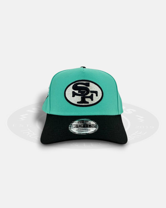 San Francisco 49ers Silver Teal 9FORTY A-Frame Snapback Hat