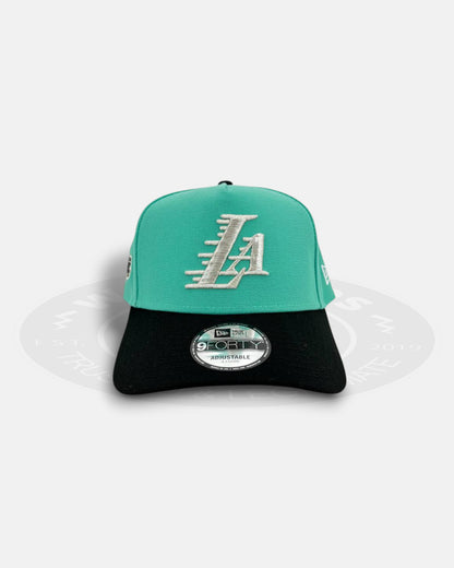 Los Angeles Lakers Silver Teal 9FORTY A-Frame Snapback Hat
