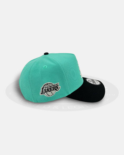 Los Angeles Lakers Silver Teal 9FORTY A-Frame Snapback Hat