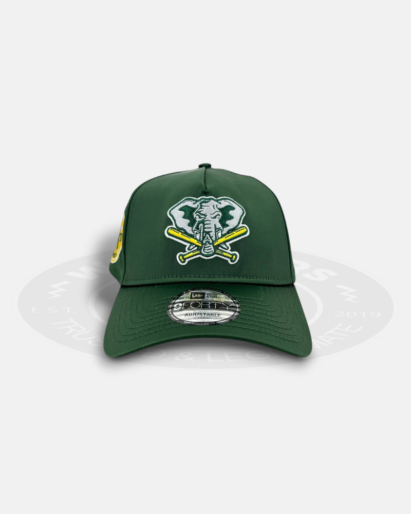 Oakland Athletics Satin Official Team Color 9FORTY A-Frame Snapback Hat