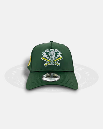 Oakland Athletics Satin Official Team Color 9FORTY A-Frame Snapback Hat