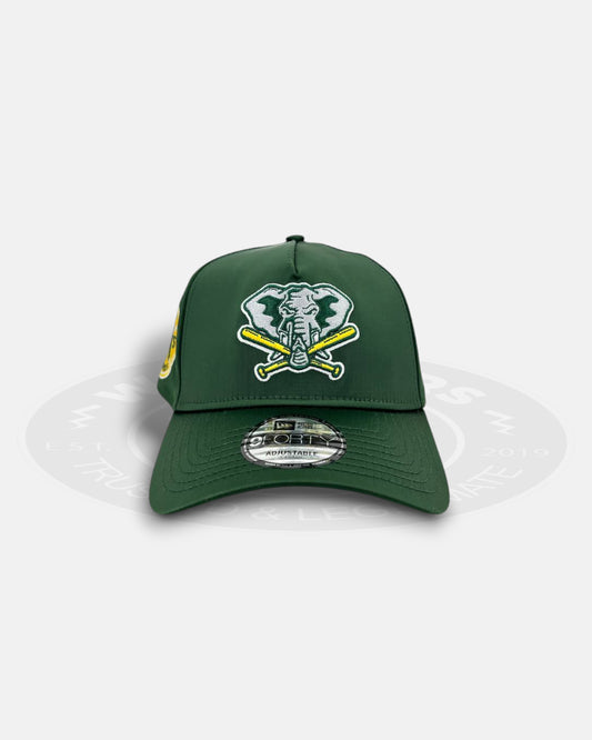 Oakland Athletics Satin Official Team Color 9FORTY A-Frame Snapback Hat