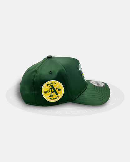Oakland Athletics Satin Official Team Color 9FORTY A-Frame Snapback Hat