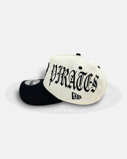 Pittsburgh Pirates 'Logo Oversized Side Gothic Script' 9FORTY A-Frame Snapback Hat