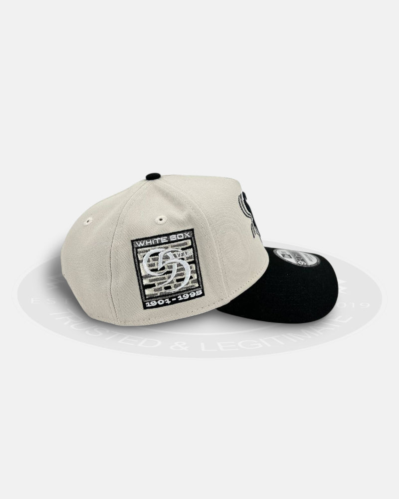 Chicago White Sox Cascade Vintage Stone 9FORTY A-Frame Snapback Hat