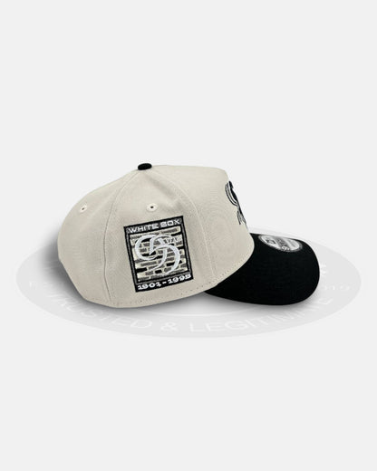 Chicago White Sox Cascade Vintage Stone 9FORTY A-Frame Snapback Hat