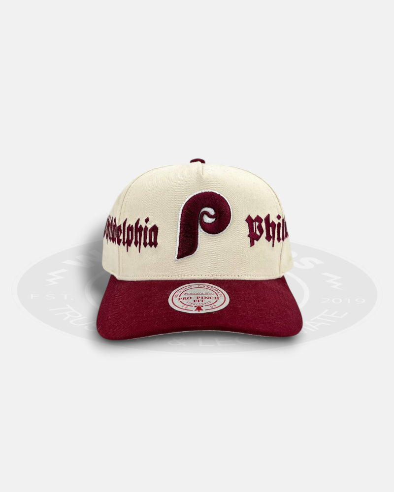 Philadelphia Phillies Vault Script Pro Pinch Snapback Hat
