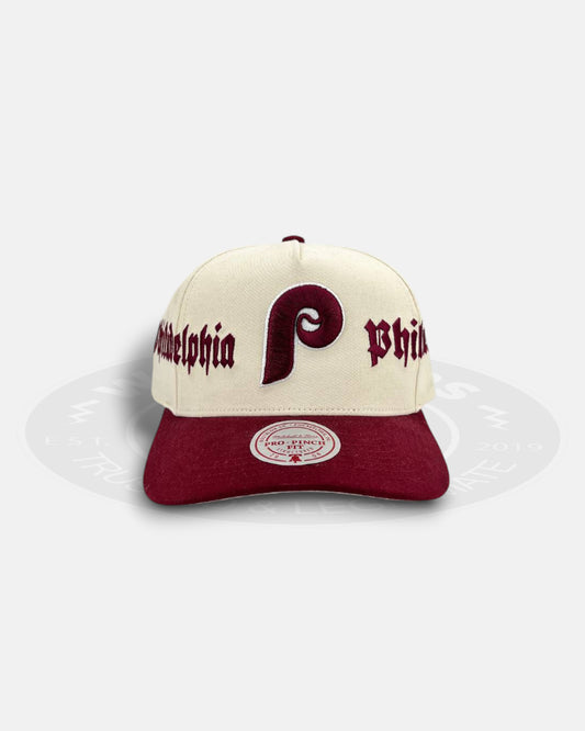 Philadelphia Phillies Vault Script Pro Pinch Snapback Hat