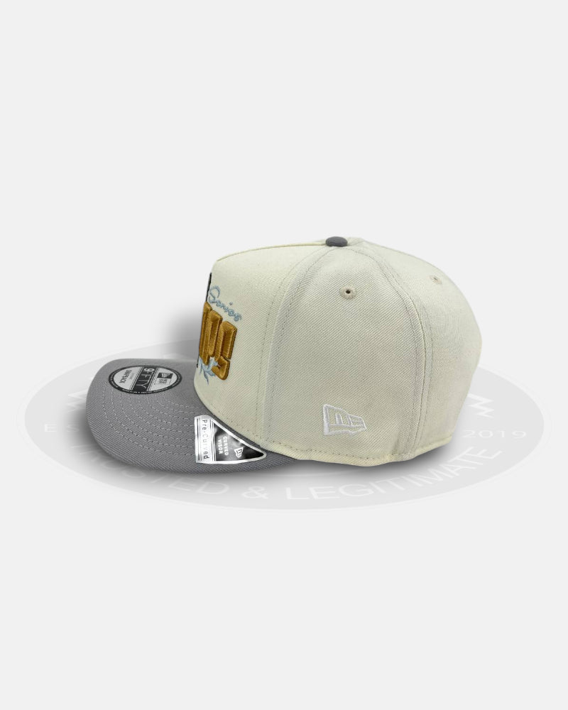 Los Angeles Dodgers Golden Trophy 2024 9FIFTY Chrome A-Frame Snapback Hat