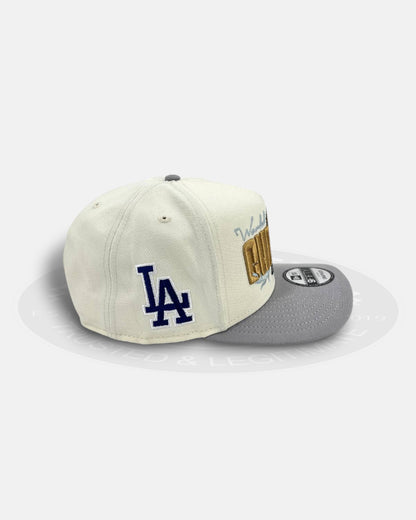 Los Angeles Dodgers Golden Trophy 2024 9FIFTY Chrome A-Frame Snapback Hat