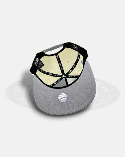 Los Angeles Dodgers Golden Trophy 2024 9FIFTY Chrome A-Frame Snapback Hat