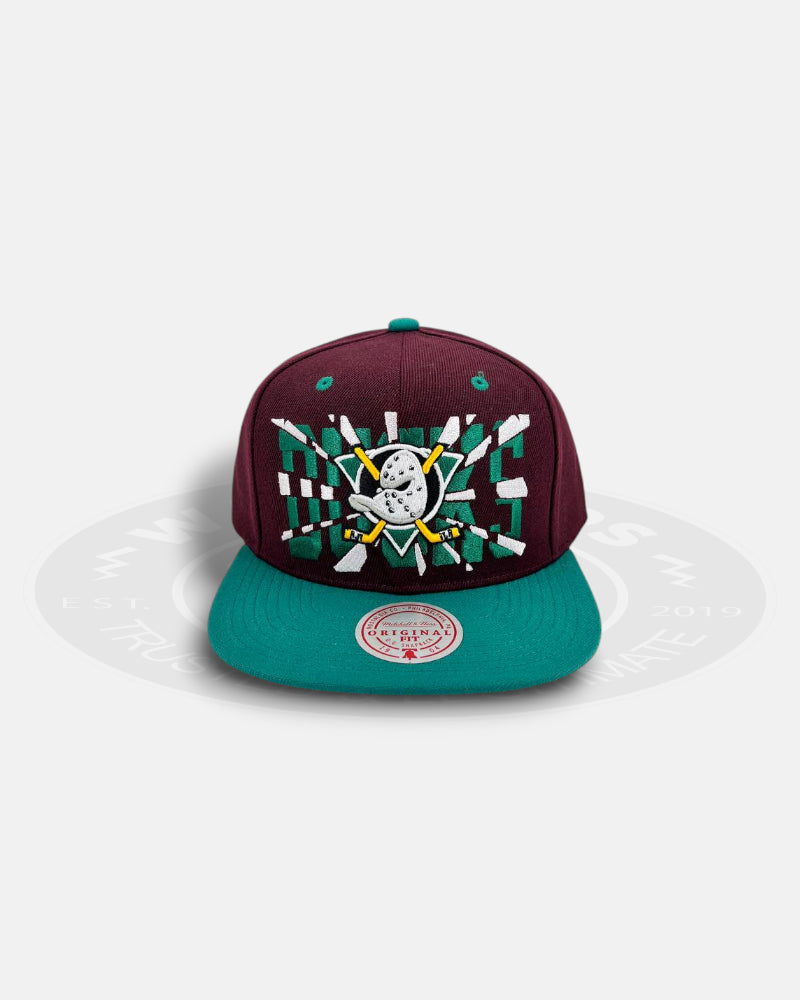 Mitchell & Ness Anaheim Ducks Shattered Grid Original Fit Snapback Hat