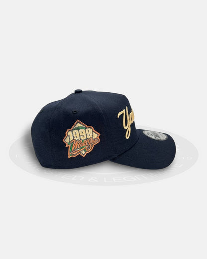 New York Yankees 1999 World Series Script Navy 9Forty A-Frame Snapback Hat