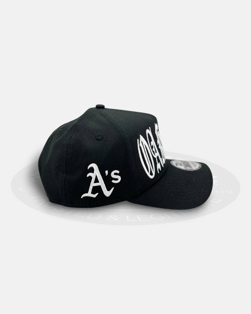 Oakland Athletics Oversized Gothic Script 9FORTY A-Frame Snapback Hat