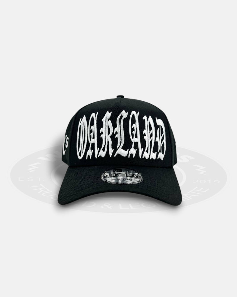 Oakland Athletics Oversized Gothic Script 9FORTY A-Frame Snapback Hat