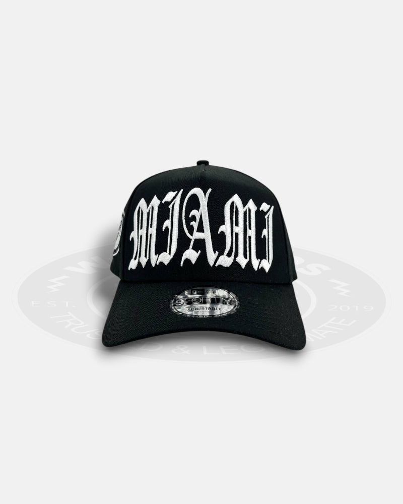 Miami Dolphins Oversized Gothic Script 9FORTY A-Frame Snapback Hat